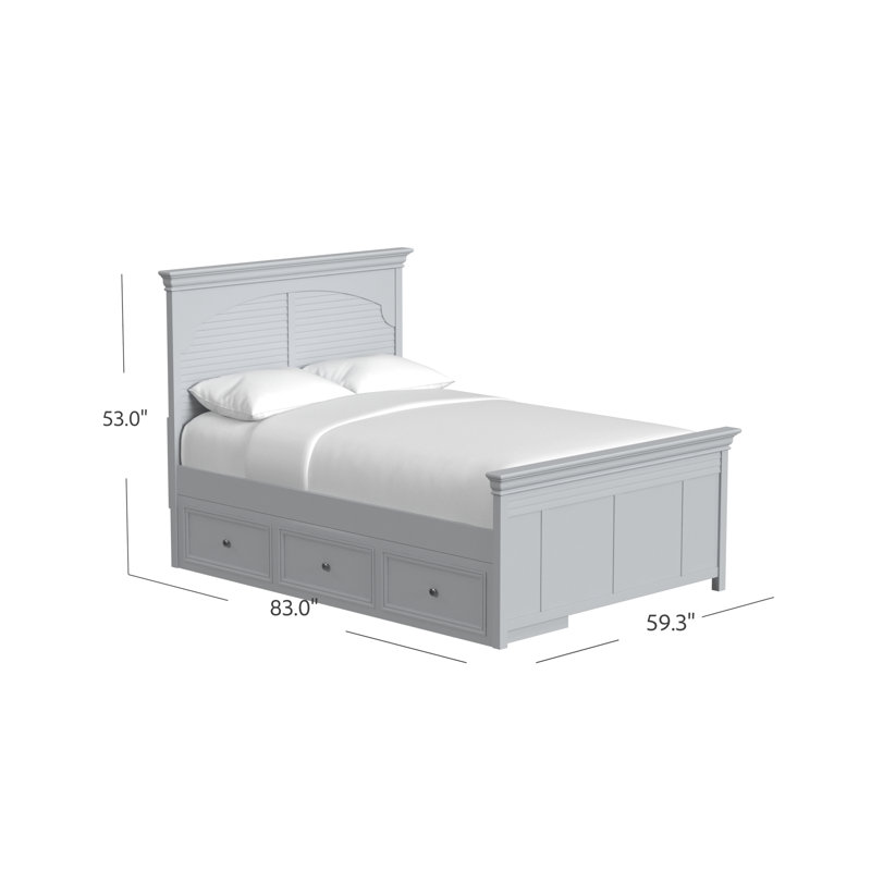 Ivancea Platform Bed, Full, Soft Gray