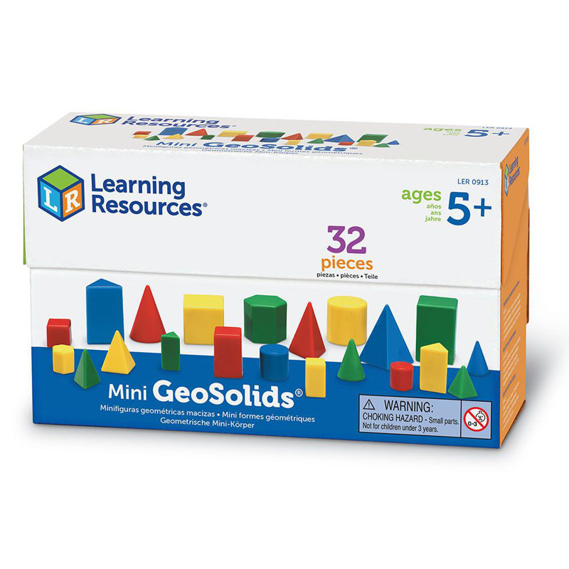 Colorful Plastic Mini GeoSolids Shapes Set for Kids