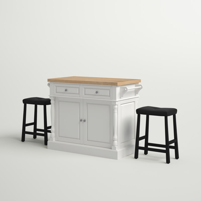Diamondback Kitchen Island Set, White