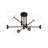 Tameya Sputnik Modern Linear Chandelier With Milky White Glass Shade-1677331894