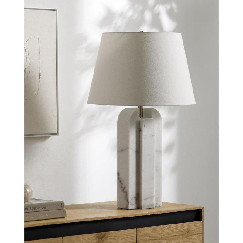Spenser Basel Marble Table Lamp, 32" H x 20" W x 20" D