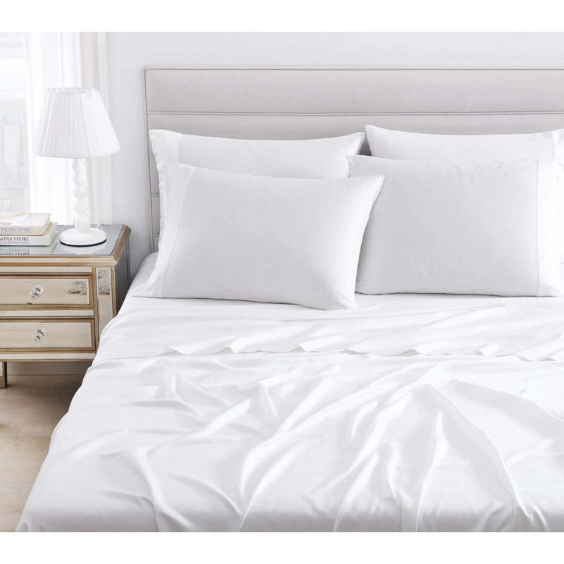 Natural Premium Flat Sheet, Full / QueenFlat Sheet, Clear White