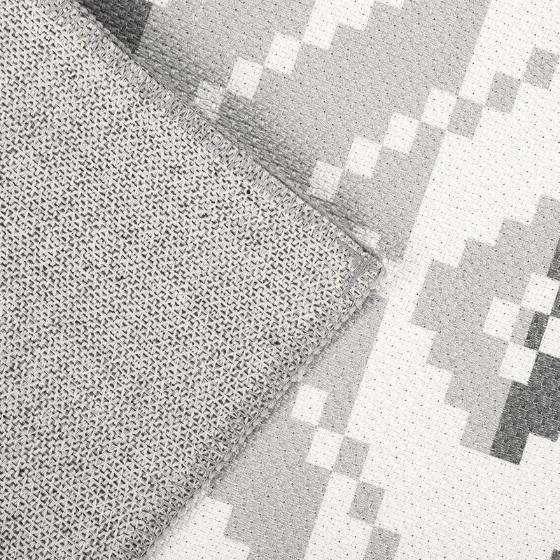 Outdoor Rug Patio Rug Waterproof Rug Indoor Washable Rug for Living Room Foldable Rug, Outdoor Carpet, Balcony Rug Stain Resistant, Modern Geometric Rug for Backyard Bedroom, 