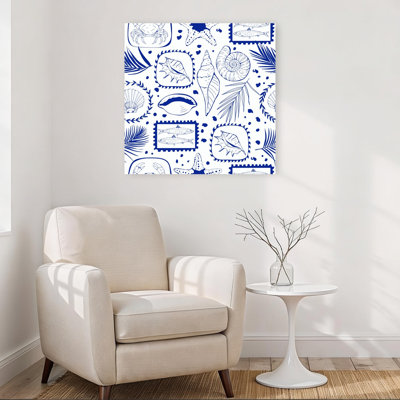 Impression d'art mural nautique abstrait