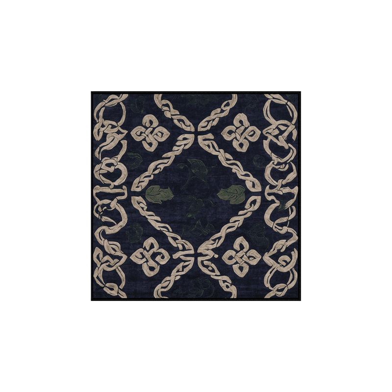 Machine Washable Gray Area Rug, Square 6'