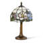 Carpentras 34Cm Tiffany Style Lily Blue Pink Cream Glass Table Lamp