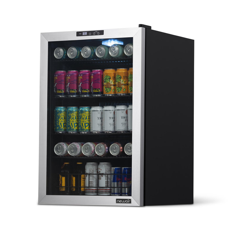 Newair 160 Can Freestanding Beverage Fridge in Stainless Steel with Precision Digital Thermostat