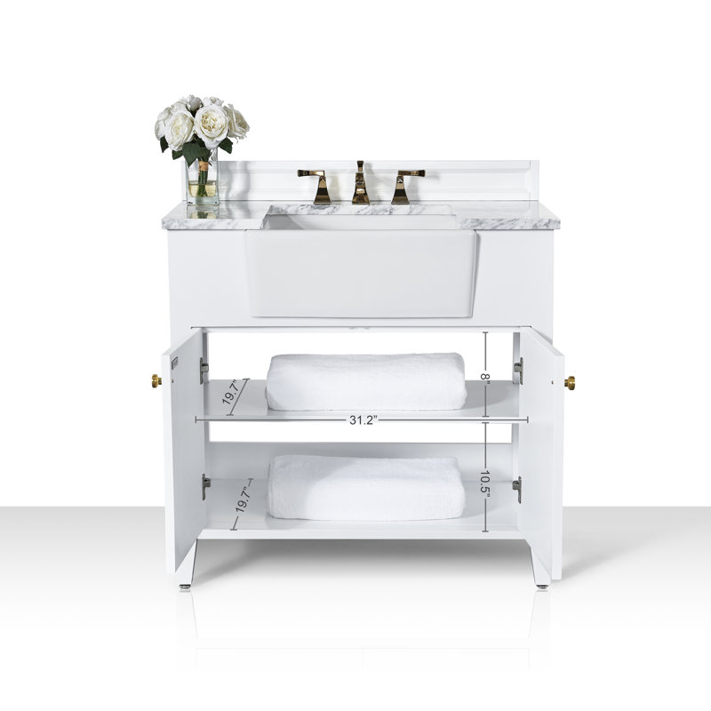 Adeline 36'' W Single Vanity, White