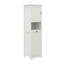 Armoire de trieur de linge inclinable à un compartiment et une porte - Blanc