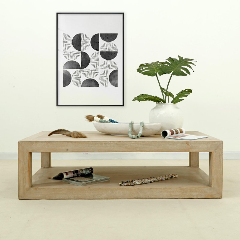 Natsumi Solid Wood Coffee Table, White