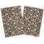 Ensemble de 8 serviettes de table Fab divine 18 x 18 pouces à imprimé floral fabriquées à la main pour de belles tables - brun Mahalaxmi