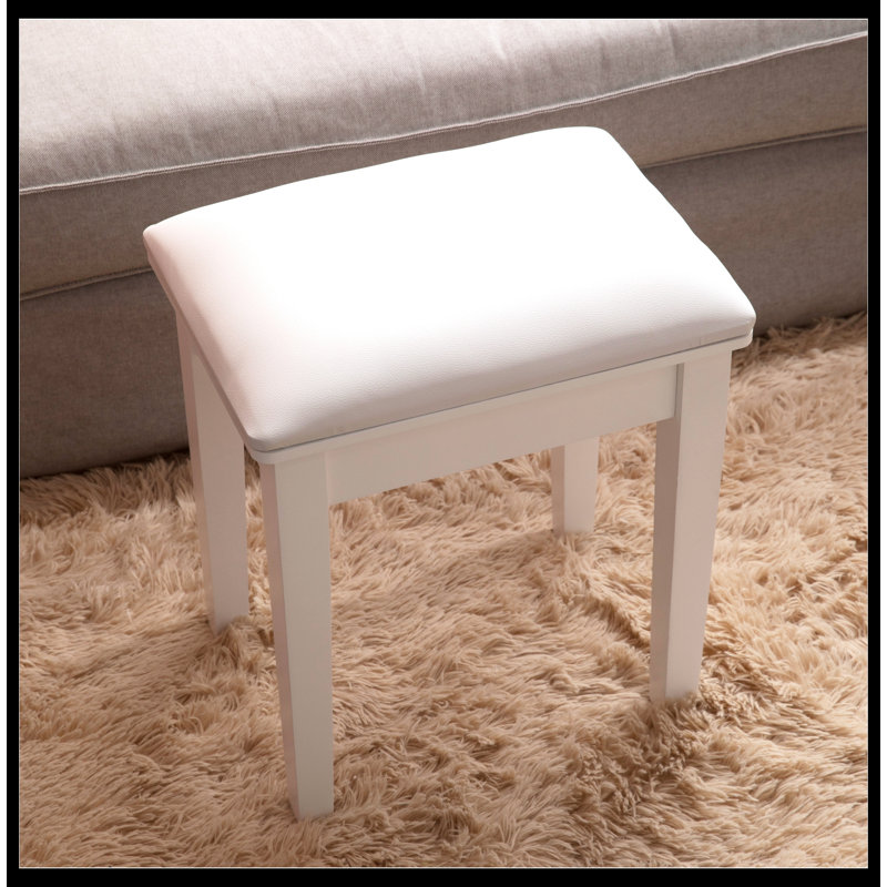 Solid + Manufactured Wood Accent Stool