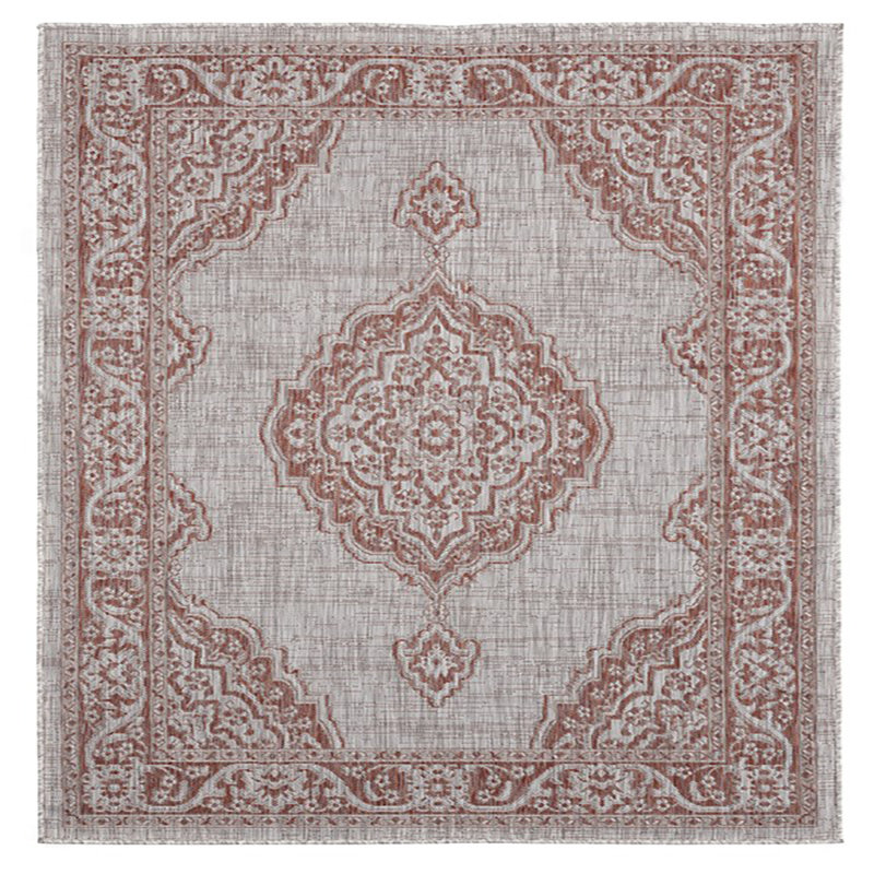 Tapis oriental en terre cuite Mcclinton, Rectangle 5 pi 3 po x 7 pi 6 po
