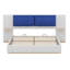 Lit plateforme tapissier avec panneau, coins arrondis doux anti-collision-120877469-120877471