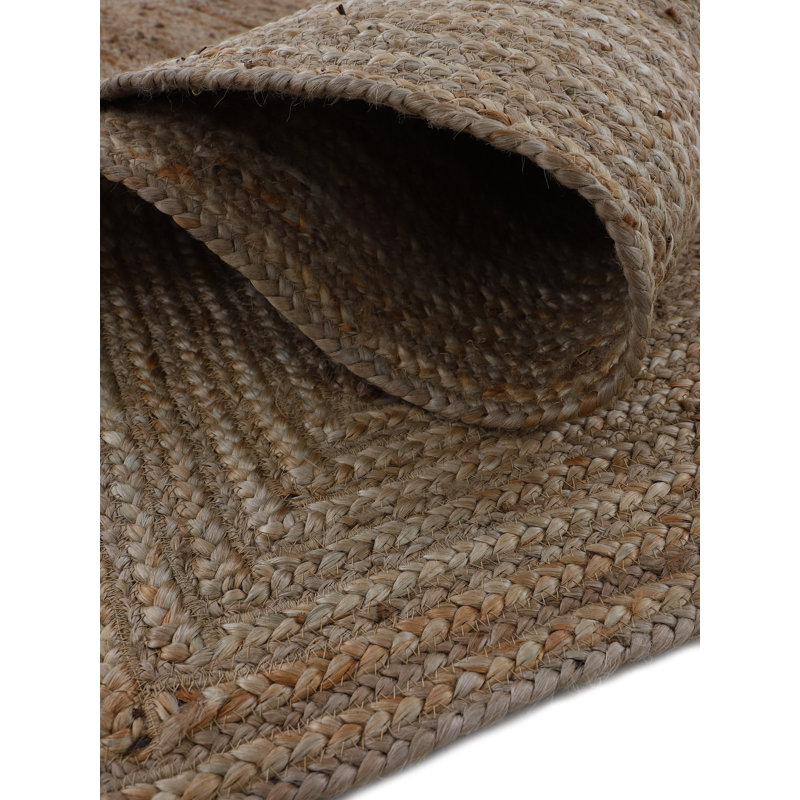 Nele Jute Rug, Oval 70 x 140 cm, Taupe