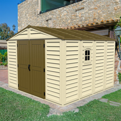 Woodbridge Plus 10.5 ft. W x 10.5 ft. D Plastic Storage Shed