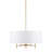 5-Light White Drum Shade Chandelier