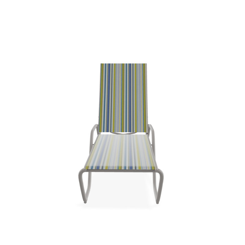 Outdoor Rust-Resistant Metal Chaise Lounge, Textured Warm Gray, Coastline