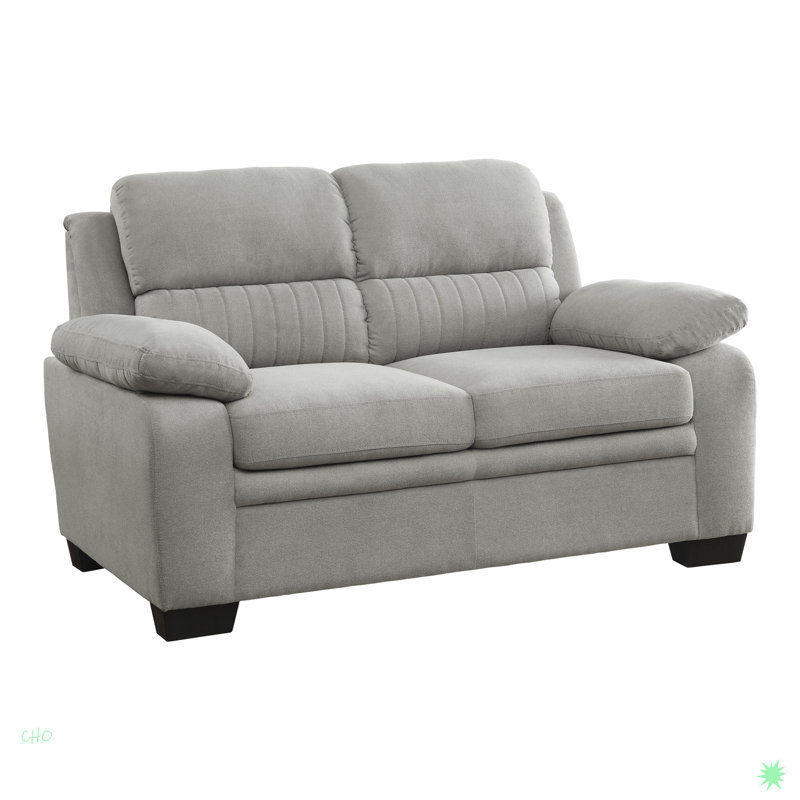 Causeuse moelleuse en tissu texturé