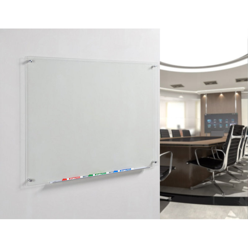Audio-Visual Direct Non-Magnetic Clear Glass Dry-Erase Board, 36" x 48"