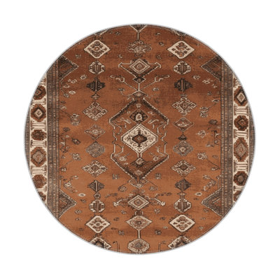 Tapis d'intérieur et d'extérieur brun Persian