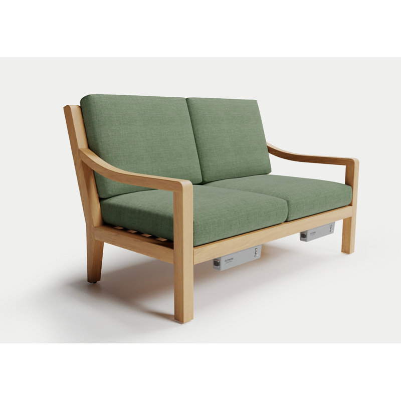 Solerno Heated Loveseat, Aloe