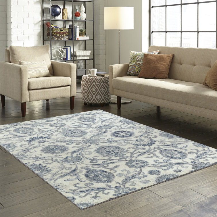 Tapis gris / bleu Idara