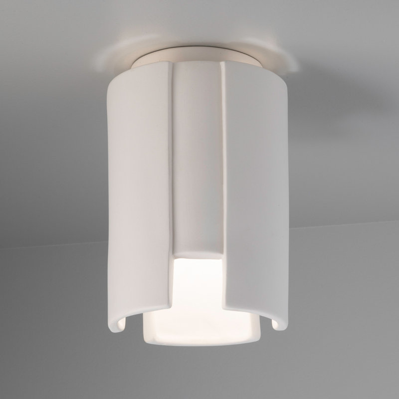 Plafonnier encastré d'extérieur 1 ampoule Breagha, Bisque, Incandescent (Not Included)