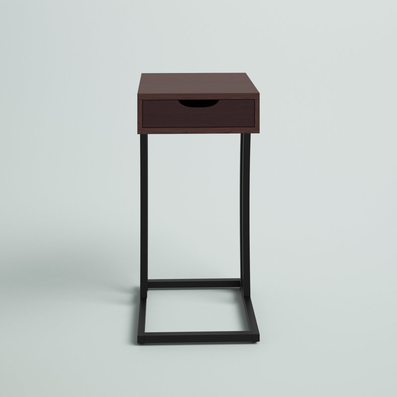 Bordiuk End Table with Storage and Built-In Outlets
