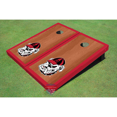All American Tailgate NCAA Solid Wood Cornhole Set