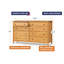 Commode double en bois massif à 8 tiroirs 59,5 po Fitz-1237058269