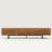 Modern Solid Wood TV Stand with Hidden Handles Black Metal Legs 3 Drawer Storage Media Console for TVs up to 90 Inches