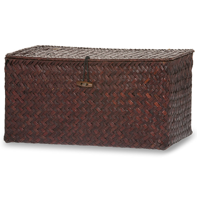 Boîte en osier avec rangement Keepsake, Brun, H 12 po x l 7 po x P 6 po