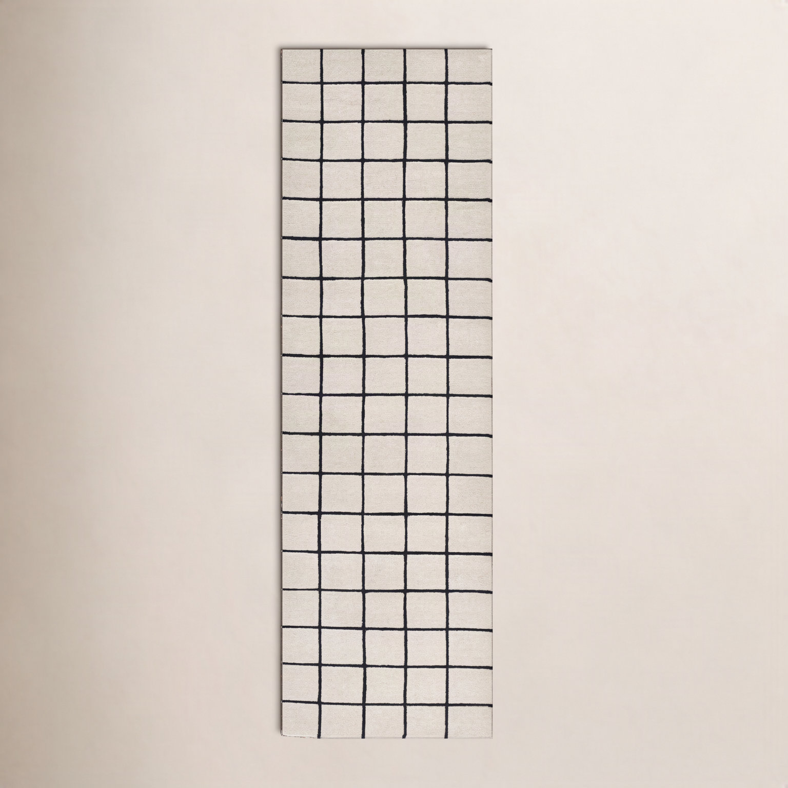Montara Ivory Hand-Tufted Geometric Wool Rug, Runner 2'3" x 8'