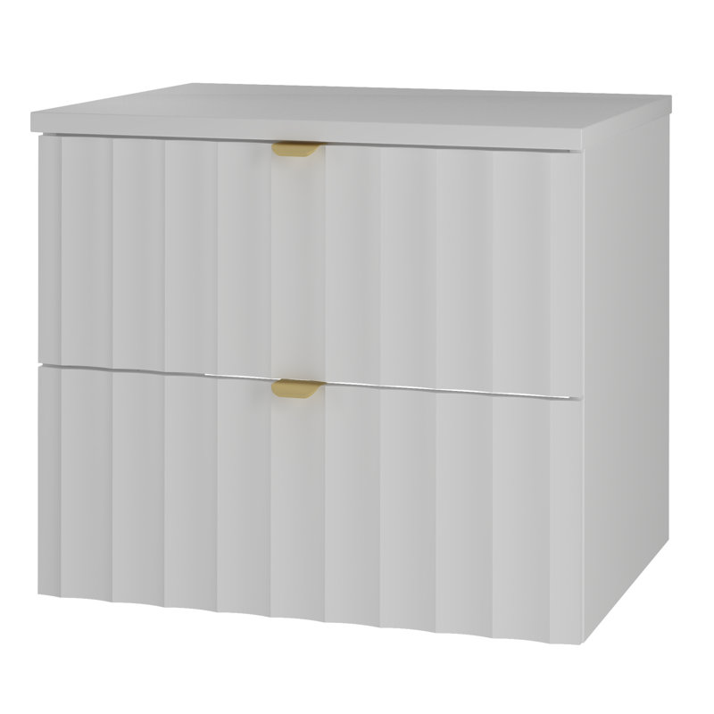 Ahmid Wall Mounted Required Bathroom Storage Furniture Set, Grey