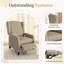 Fauteuil inclinable manuel moderne en velours côtelé de 26,5 po de largeur avec dossier à oreilles classique et pieds en bois en forme de vase-47173333