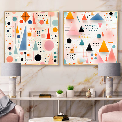 Malakoff - Abstract Shapes Square Collage Set Of 2