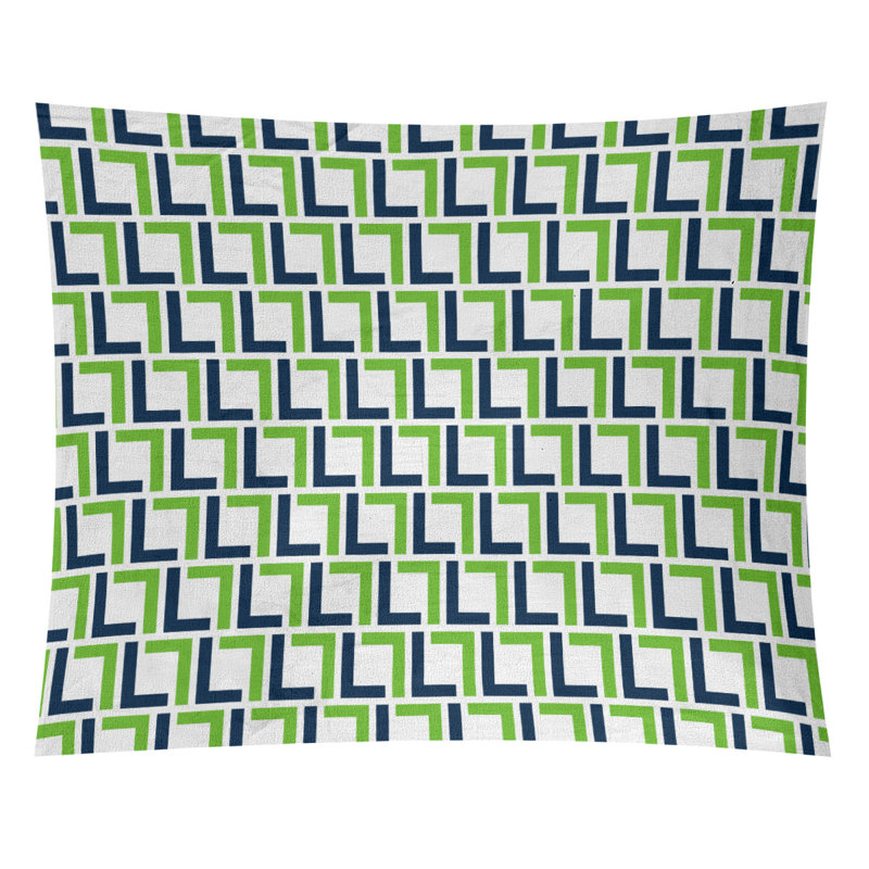 Tapisserie murale Seattle Football Luxury, H 68 po x l 80 po, Bleu/vert/blanc, Microfibre