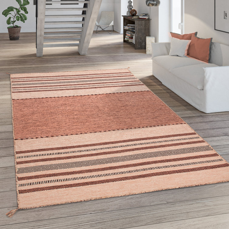 Gabriella Striped Cotton Hand Woven Area Rug