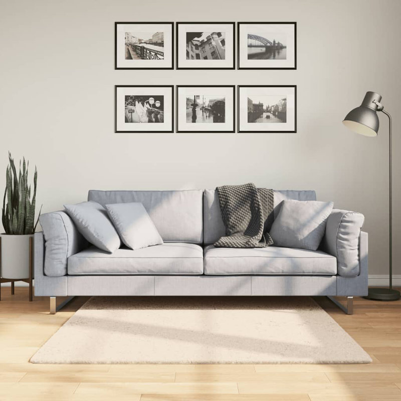 Rug "HUARTE" Short Pile Soft and Washable Beige, Square 120cm