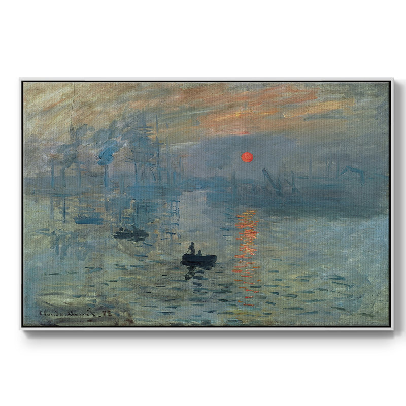 Lever de soleil, Toile encadrée flottée blanche, H 25 po x l 37 po x P 2 po