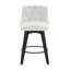 Ensemble de 2 tabourets de bar pivotants de 25 po de hauteur moderne avec revêtement en lin et dossier capitonné, tabourets de bar à cadre en bois massif pour îlot de cuisine, bar à déjeuner ou pub à domicile, assemblage facile-132046146