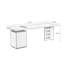 Bureau rectangulaire en bois massif brun noisette-274627870-274627868