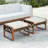 Set of 2 PE Rattan Ottomans, 400 lbs Capacity, with Removable Cushions