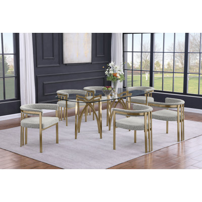 Grandeur Tempered Glass Dining Set