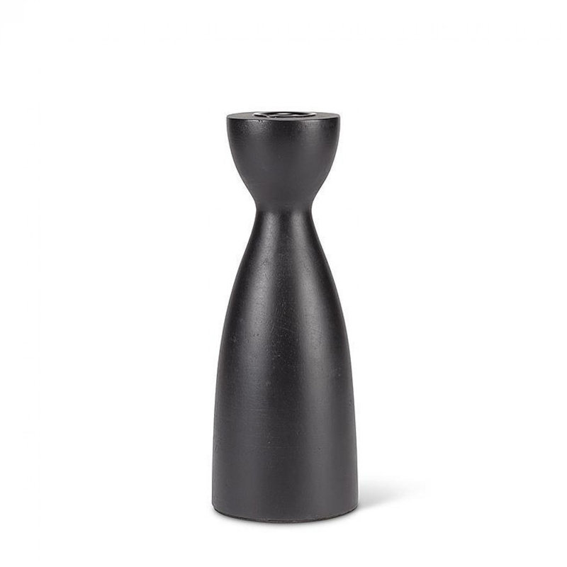 Bougeoir de table Mangowood, H 7,50 po x l 2,75 po x P 2,75 po, Noir