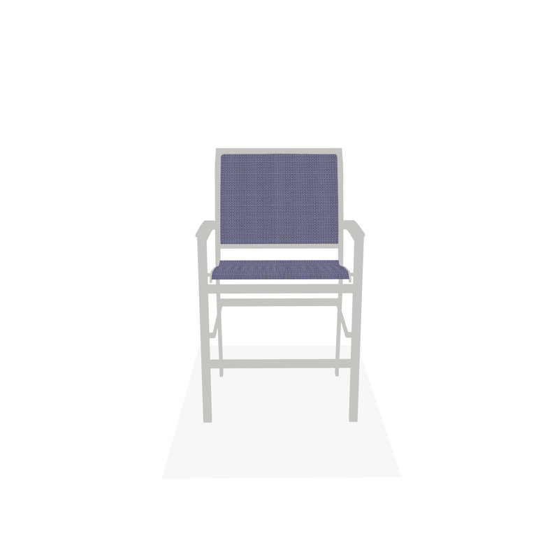 Chaise de café empilable en aluminium Bazza, Neige, Brise