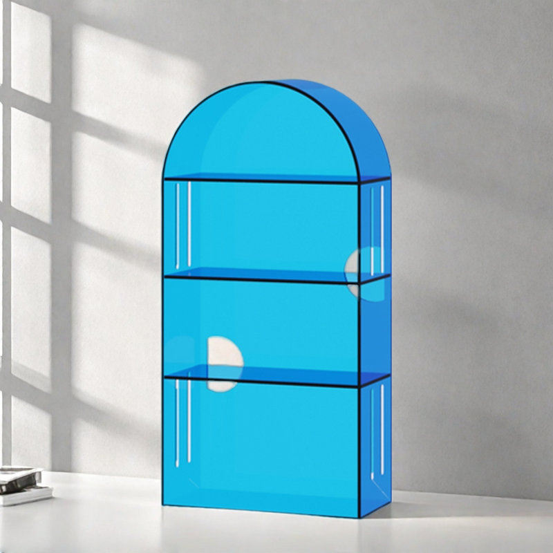 Bibliothèque en ligne de haute qualité de style célébrité, (4 tablettes) H 47,2 po x l 23,6 po x P 11 po, Bleu