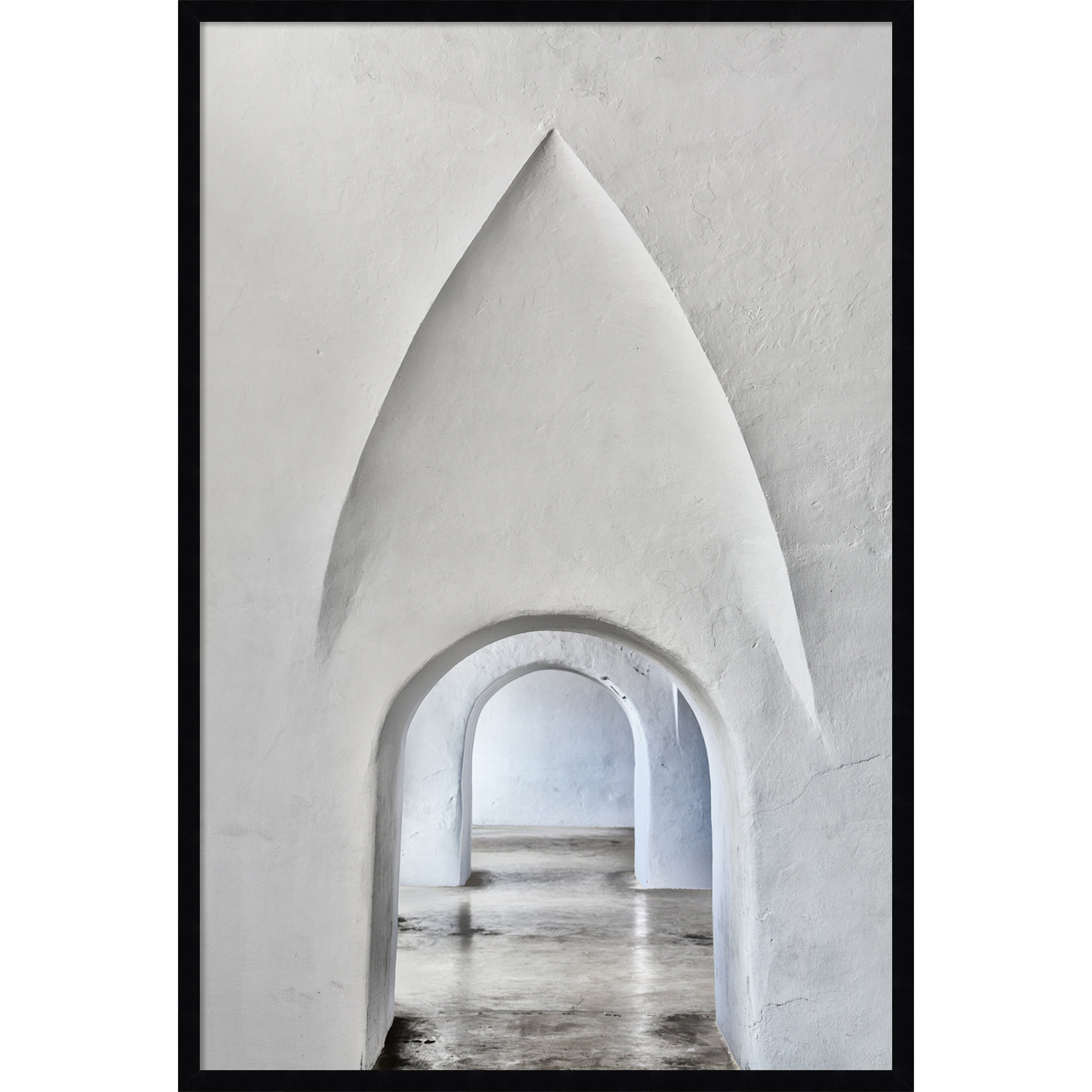 Through Old San Juan by Golie, Black Framed, 41" H x 28" W