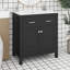 Meuble-lavabo 30 po avec lavabo en céramique, armoire de salle de bain avec 2 portes et une tablette, portes à fermeture douce-1184392664